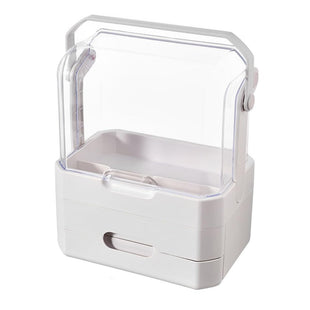 Skykey Makeup Organizer Storage Drawers Acrylic Cosmetic Caddy Dust-Proof Waterproof White - QY-2756