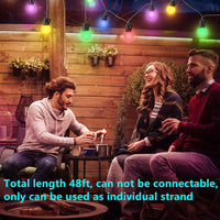 Skykey Outdoor Light String Waterproof 15 Meters With 15 Bulbs Bluetooth Remote Control Version UK Plug - M110