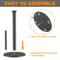 Skykey Paper Towel Holder With Spray Bottle Center 2-in-1 Tension Arm Non-Slip Weighted Base Countertop Black For Kitchen and Bathroom - PTH-2-1 Black