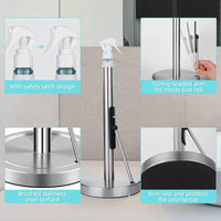 Skykey Paper Towel Holder With Spray Bottle Center 2-in-1 Tension Arm Non-Slip Weighted Base Countertop Stainless Steel For Kitchen and Bathroom - PTH-2-1 Stainless Steel