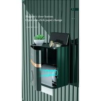 Skykey Tissue Box Toilet Paper Holder With Storage Compartment Green Design - TISSUEBOX101-GN