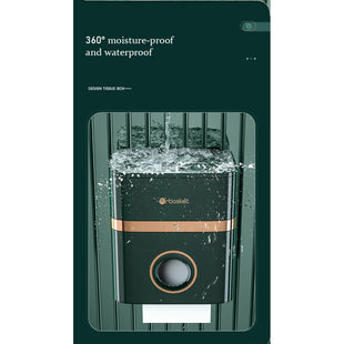 Skykey Tissue Box Toilet Paper Holder With Storage Compartment Green Design - TISSUEBOX101-GN