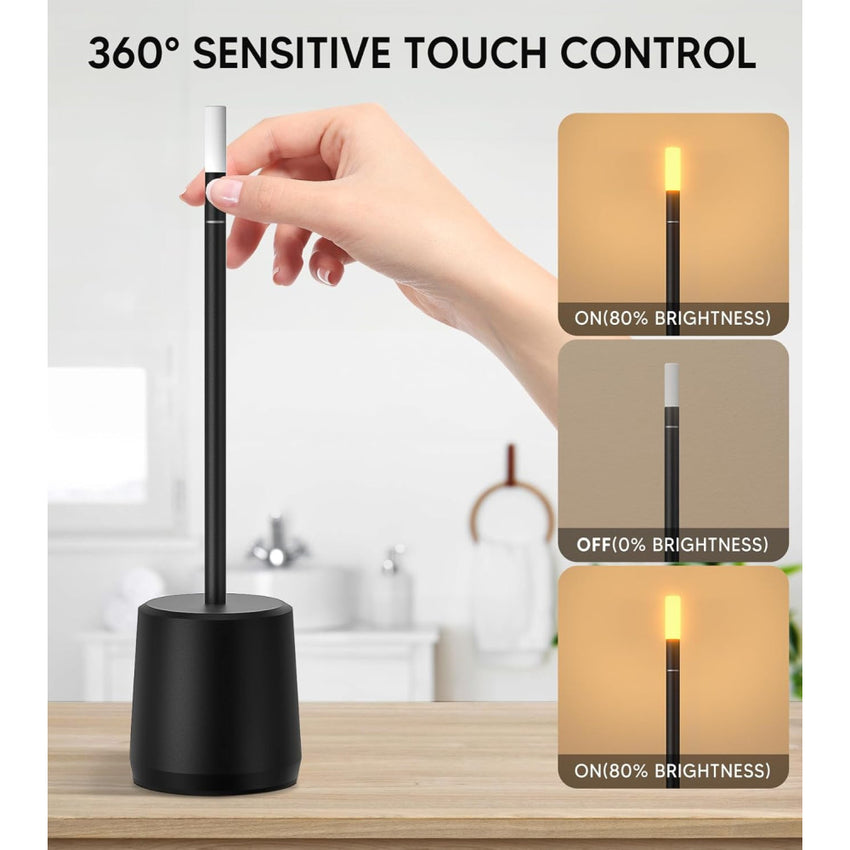 Skykey Touch Sensor Bar Table Lamp Rechargeable Modern LED Light Black - Modern LED Light Black