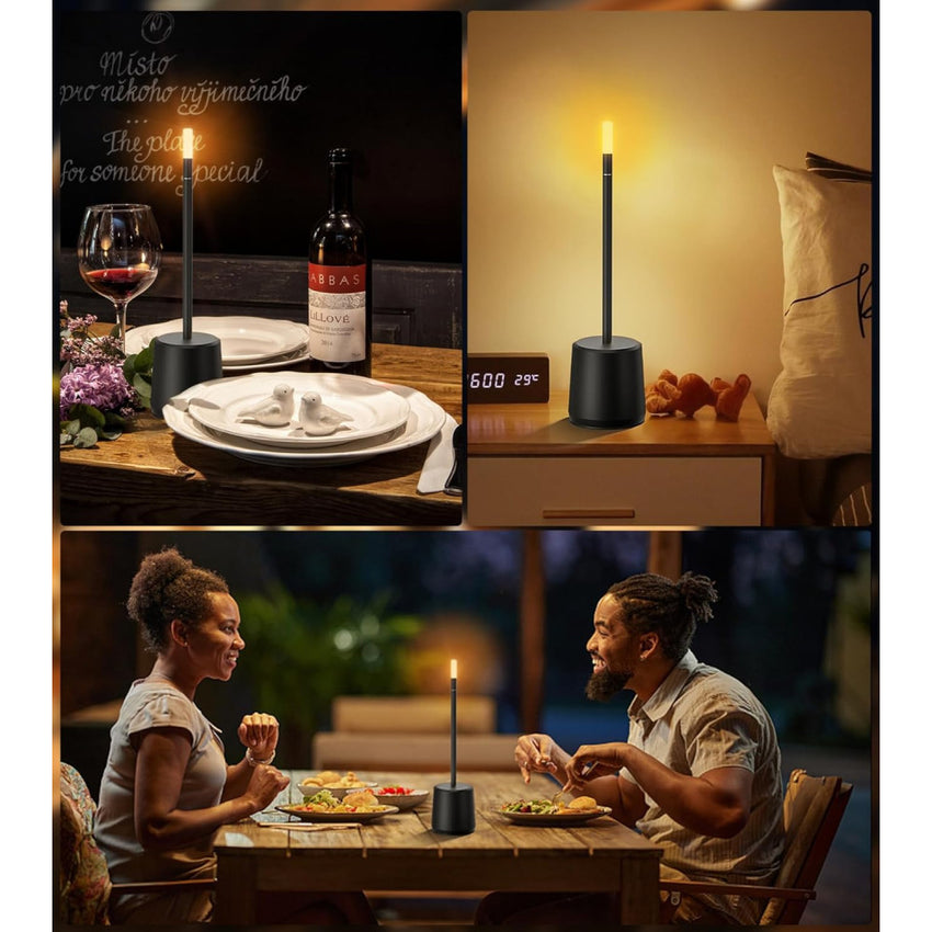 Skykey Touch Sensor Bar Table Lamp Rechargeable Modern LED Light Black - Modern LED Light Black