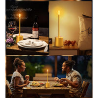 Skykey Touch Sensor Bar Table Lamp Rechargeable Modern LED Light Gold - Modern LED Light Gold