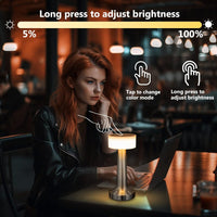 Skykey Touch Sensor Bar Table Lamp Rechargeable Restaurant LED Light Silver Modern Design - Restaurant LED Silver