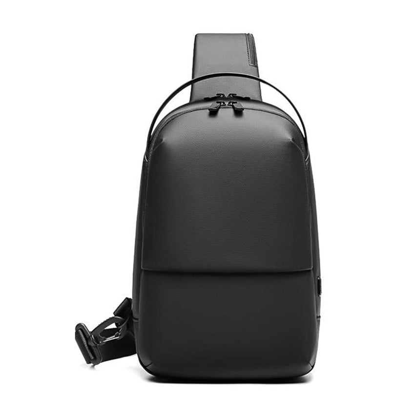Skykey Travel Backpack Lifestyle Waterproof PU Backpack With USB-A Port Up Black Stylish Large Capacity Design - MTC304