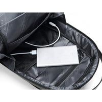 Skykey Travel Backpack Lifestyle Waterproof PU Backpack With USB-A Port Up Black Stylish Large Capacity Design - MTC304