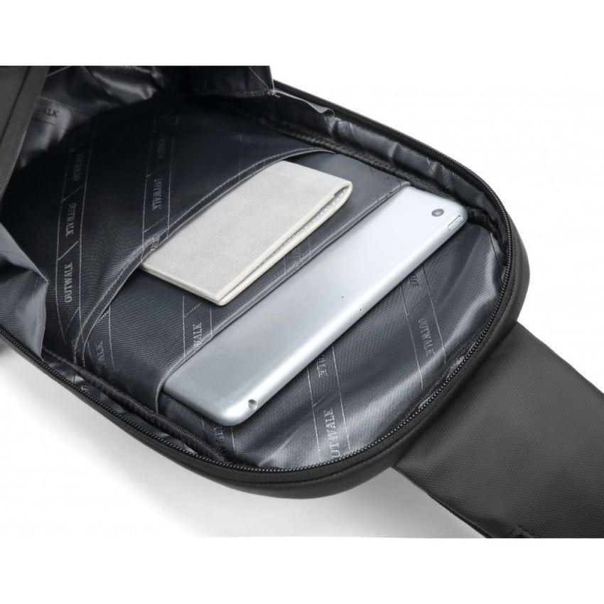 Skykey Travel Backpack Lifestyle Waterproof PU Backpack With USB-A Port Up Black Stylish Large Capacity Design - MTC304