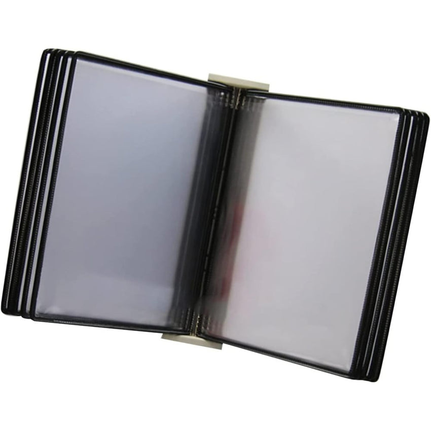 Skykey Wall Mount Reference Organizer Catalog Display Rack 10 Double-Sided A4 Panels Desktop Menu Black Frame - Wall A4-BK