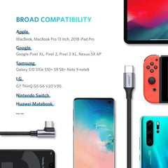 UGREEN USB 2.0 C M/M Round Cable Nickel Plating Aluminum Shell 2m (Gray Black)US261 100w US261