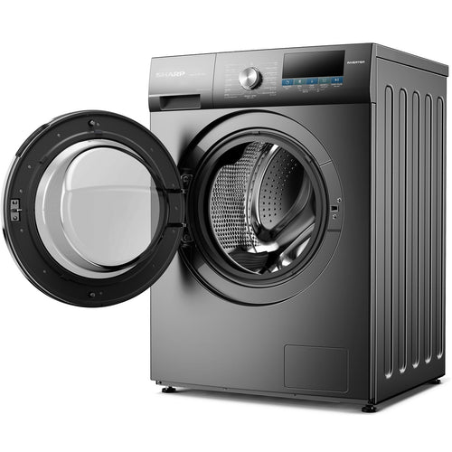Sharp Front Load Washer 8kg 1200 RPM, Silver ES-FSI812DLZ-S