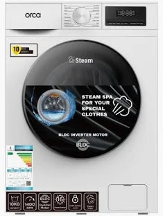 Orca Front Load Washing Machine 10KG, 1400RPM OR-TWF100EW